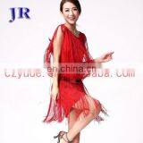 Competition Fringe Latin Dance Costume Dress L-7002# thumbnail-1
