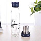 Glass Water Bottle With Tea Infuser Bottom Openable Water Bottles thumbnail-2