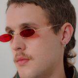 New Fashion Cat Eye Sunglasses Men/Women Ocean Lens Eyewear Metal Sun Glasses Vintage Small Oval Sun Glasses Gafas Wholesale thumbnail-1