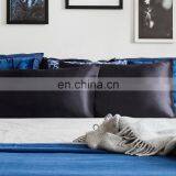 High Quality Black Polyester Fabric Home Silky Smooth Comfort Queen Satin Pillowcase thumbnail-2