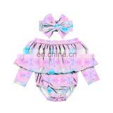 Baby Off Shoulder Bodysuit Fall Kids Clothing Tie Dye Romper thumbnail-5