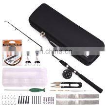 Wholesale Black Fishing Rod and Reel Telescopic Ice Fishing Rod Ice Reel Combo Set thumbnail-1