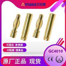 Amass 4mm gold plated connector GC4010 4mm banana plug motor connector