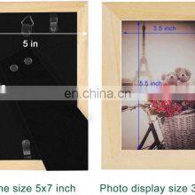 4x6 Picture Frames Photo Display Tabletop Wall Mount Solid Wood Photo Frame 2pcs/Set thumbnail-4