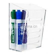 Clear Acrylic Magnetic Mounted Pen Whiteboard Marker Holder Office Storage Organizer