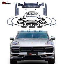 CLY Car Bumper For Por Sche Cayenne 9Y0 Upgrade Turbo Body Kit With Front Bumper Rear Bumper For Cayenne 2018-2021 9Y0 thumbnail-1