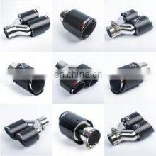 Car Exhaust Carbon Fiber Tail Throat Rear Diffuser With Tips For Audi A3 S3 A4 S4 A5 S5 A6 S6 A7 S7 A8 S8 thumbnail-2