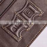 High Quality Brown Color Genuine Real Ostrich Leather SIM Card Slot Small Wallet for Men thumbnail-6