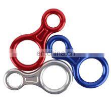 Wholesale 35KN Aluminum 8-ring Descent Carabiner Climbing Outdoor Rescue Escape Climbing Rope Fall Camping Equipment