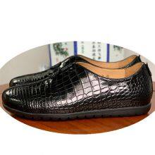 Crocodile Leather Shoes Men's Autumn Tide Shoes Fashion All-Match Wear-Resistant Leather Slip-On Casual Shoes Over-The-Foot Shoes Single Shoes thumbnail-3