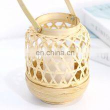 100% Nature Mini Bamboo Candle Holders Natural Lantern Versatile Candle Jar Cheap in Bulk European Style Vietnam Supplier thumbnail-3