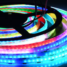 High Density DC5V 1008leds/m Addressable Rgb SK6805 Colorful Fcob Led Strip Digital Rgb Full Color COB Led Light Strip thumbnail-3