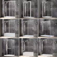 Factory Direct Sale Bathroom Clear Tempered Glass Frameless Sliding Shower Door thumbnail-5