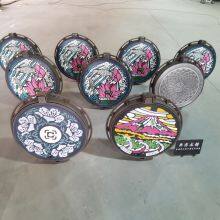 Artistic Colored Cast Iron Cover Plates for Pedestrian Streets in Scenic Areas - Customized Full-color Casting of Custom-made Manhole Covers