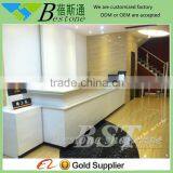 Salon white artificial stone reception desk