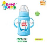 Bpa Free Anti-explosion Baby Glass Feeding Bottle With Double Handle 2015 thumbnail-1