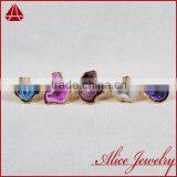 Fashion Vintage Antique Ajustable Golden Plated Druzy Geode Agate Statement Wide Ring thumbnail-6