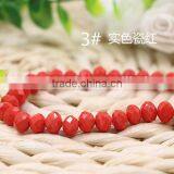 Solid Jade Red 2mm to 12mm AAA Quality Wholesales Fashion Loose Crystal Facted Roundelles Glass Beads for Jewelry Cheapest thumbnail-1