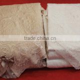 Jacquard with lace bed cover