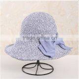 QXSH0048 New Butterfly Bowknot Straw Hat Fashion Summer Beach Bucket Hat for Women thumbnail-1