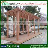 Wood Plastic Composite Deck for Public Station and Leisure Square Center Pergola Design