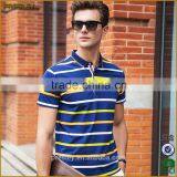 Hot Selling Custom Short Sleeve Stripe Men Microfiber Polo Shirt for Man thumbnail-2