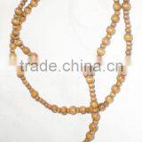 Jewelry, Wood Beads Rosary Cross Handmade Beads Necklace thumbnail-1