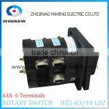 Rotary Switch HZ5-63/10 L02 63A 6 Terminals 2 Poles 2 Positions 0-1 Changeover Cam Switch Silver Contacts High Quality Yaming thumbnail-5