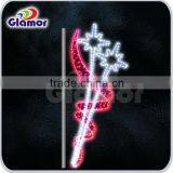 Energy Saving Christmas Pole Mount Motif Decorations for Outdoors