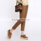 New Fall Top Fashion England Style Cotton Capri Pant for Sexy Lady thumbnail-3