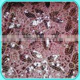 LACE SEQUIN EMBROIDERY FABRIC FACTORY IN CHINA thumbnail-1