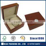 Red Wooden Watch Box With Metal Logo thumbnail-1