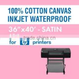 100% Cotton Inkjet Canvas for HP - Satin Finish 36" x 40' - 1 Roll