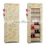 Made in China 10 Tier Non-woven Fabirc Melamine Mdf Shoe Cabinet thumbnail-4