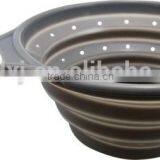 S Size Collapsible Silicone Strainer, Foldable Silicone Colander, Silicone Kitchen Tools Strainers,100% Food Grade thumbnail-2