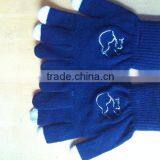 Cheap Custom Knitted Finger Touch Pad Glove With Embroidery Logo