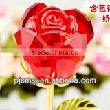 Elegant Crystal Glass Rose as Decoration or Christmas Gifts thumbnail-1
