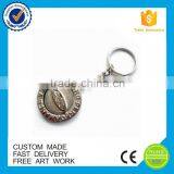 Custom Round Enamel Flower Metal Keychain thumbnail-4