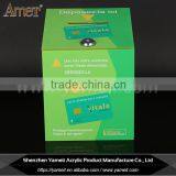 OEM High Quality Silk-screening Logo Acrylic Donation Box With Lock thumbnail-2