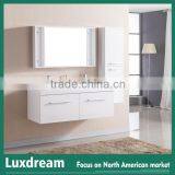 48''Double Bathroom Vanity With Elegant Mirror Cabinet - White