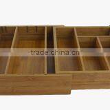 DT020/Bamboo Adjustable Drawer Organizer,Utensil-Cutlery Utility Drawer Organizer thumbnail-2