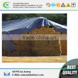 Triple Reinforced Seams Heat Sealed 8.5oz Silver/Black Hay Bale Tarps, Poly Hay Tarps With PP Webbing