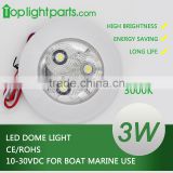 Round LED Dome Light Fixture Surface Mounted LED Light For Boat and RV 10-28VDC