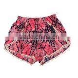 Fashion Women Printed Summer Casual Patchwork Pants Women Fashion High Waist Pants Women Short Pants Women Pants thumbnail-4