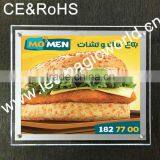 Indoor Outdoor Used Promotion Advertising Frame/ Backlit Led Acrylic Photo Frame