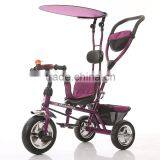 Old Style 3 Wheel Baby Tricycle With Roof and Push Bar Made in China on Sale thumbnail-6