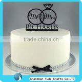 Glitter Gold Cake Topper , Acrylic Topper Cupcake, Monogram Cake Topper for Sale thumbnail-2