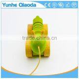 Pull Along Insect Wooden Toy Wiggles as You Pull They Make a Clicking Sound and Make a Fun Baby thumbnail-2