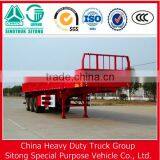 China Factory 3 Axle Side Wall Semi Trailer/ 40ft Flatbed Container Trailer / Bulk Cargo Trailer Truck for Sale thumbnail-2