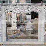 Cheap Modern White Marble Fireplace Mantel thumbnail-5